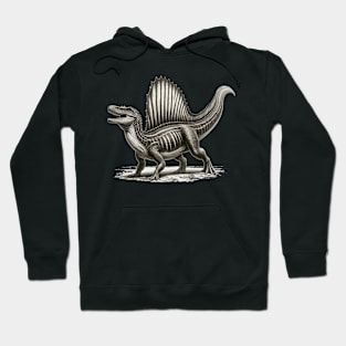 Black and White Dinosaur Hoodie